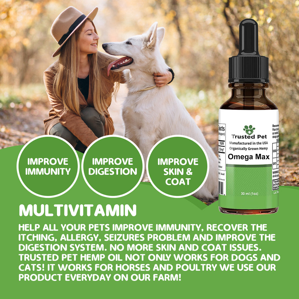 Trusted pet Organic Hemp Oil with Omega