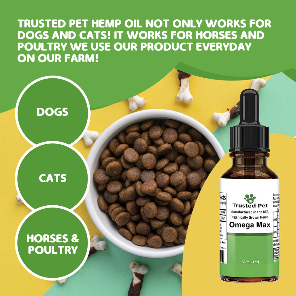 Trusted pet Organic Hemp Oil with Omega