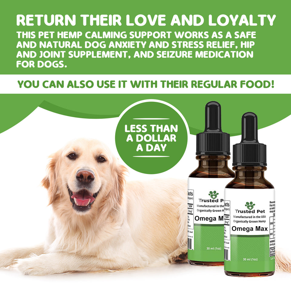 Trusted pet Organic Hemp Oil with Omega